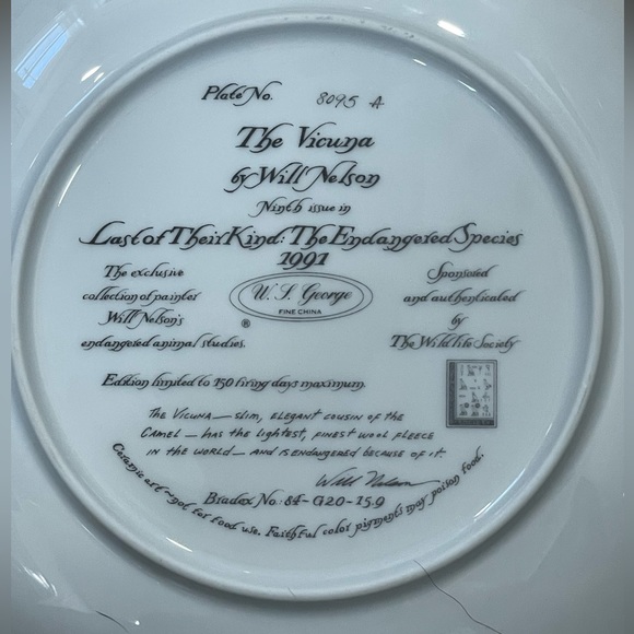 The Vicuna Collectors Plate - Picture 2 of 4